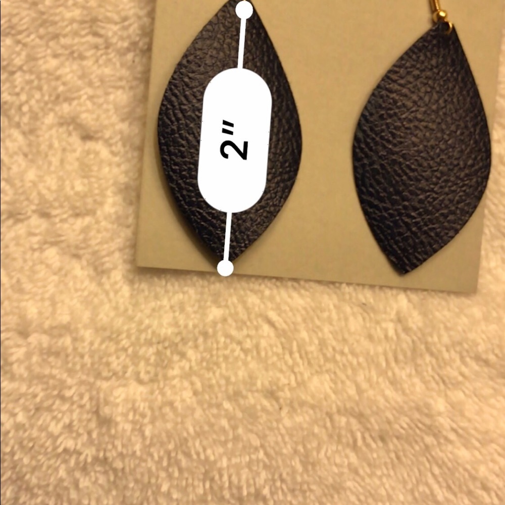 Vegan Leather Earrings - Picture 4 of 4
